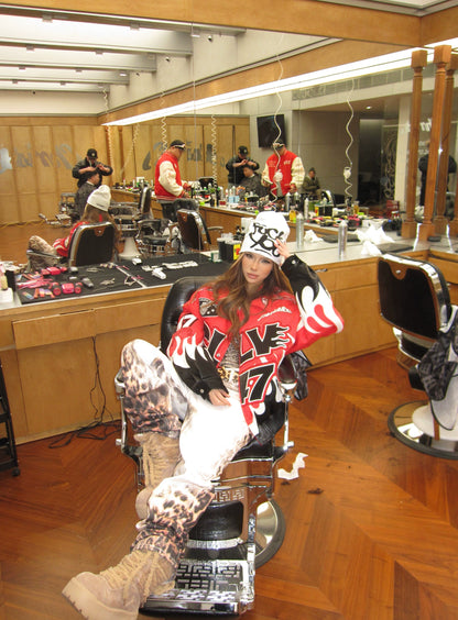 Leopard Gradient Denim Pants