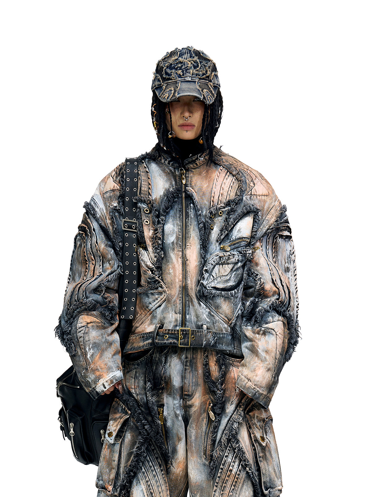 Graffiti Faded Denim Jacket