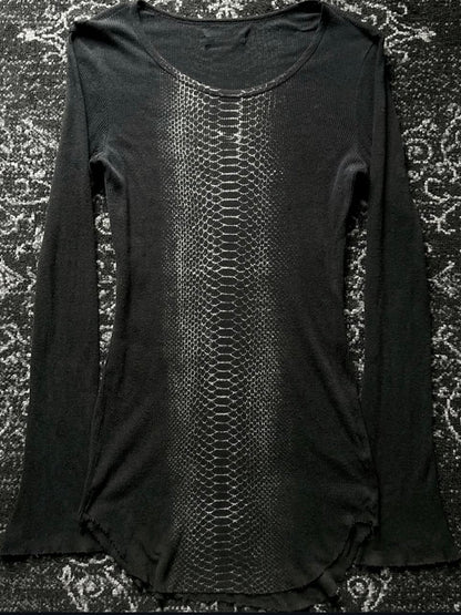 Python Pattern Vintage Long Sleeve Tee