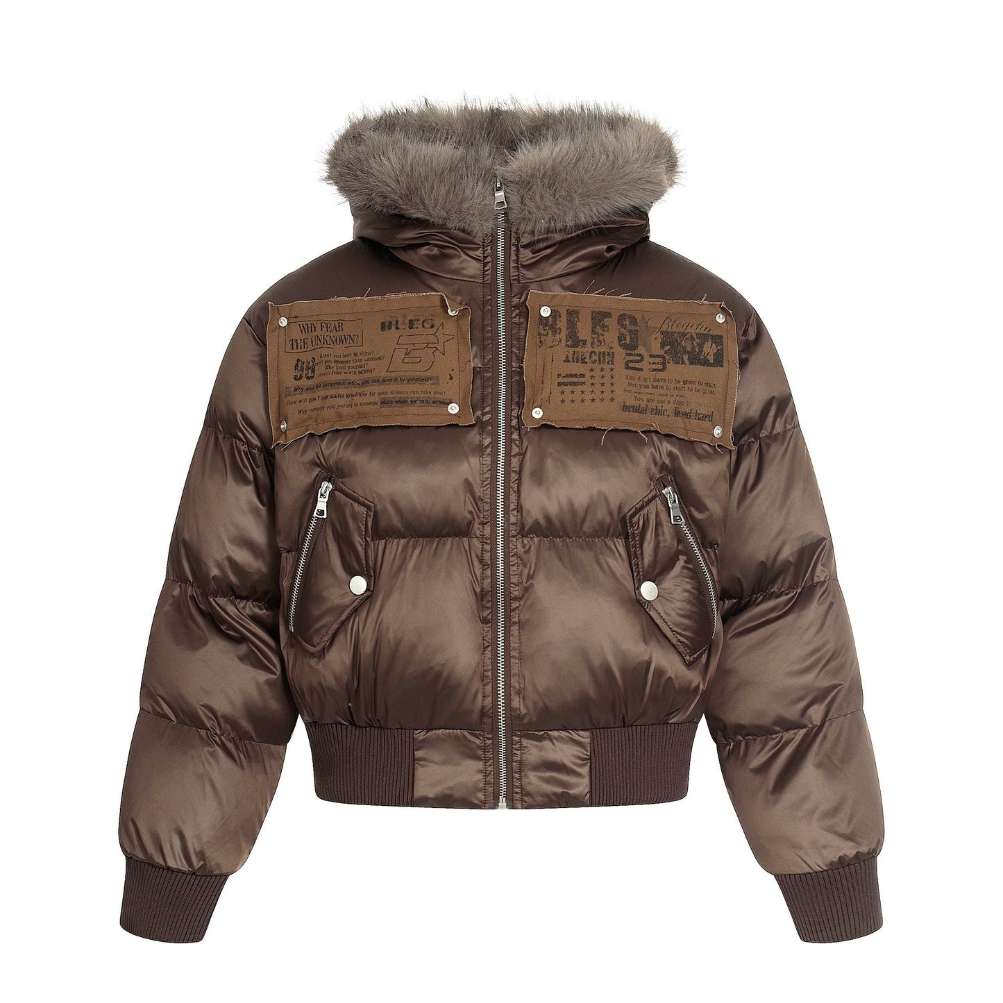 Fur collar ultra-short thickened warm cotton clothes