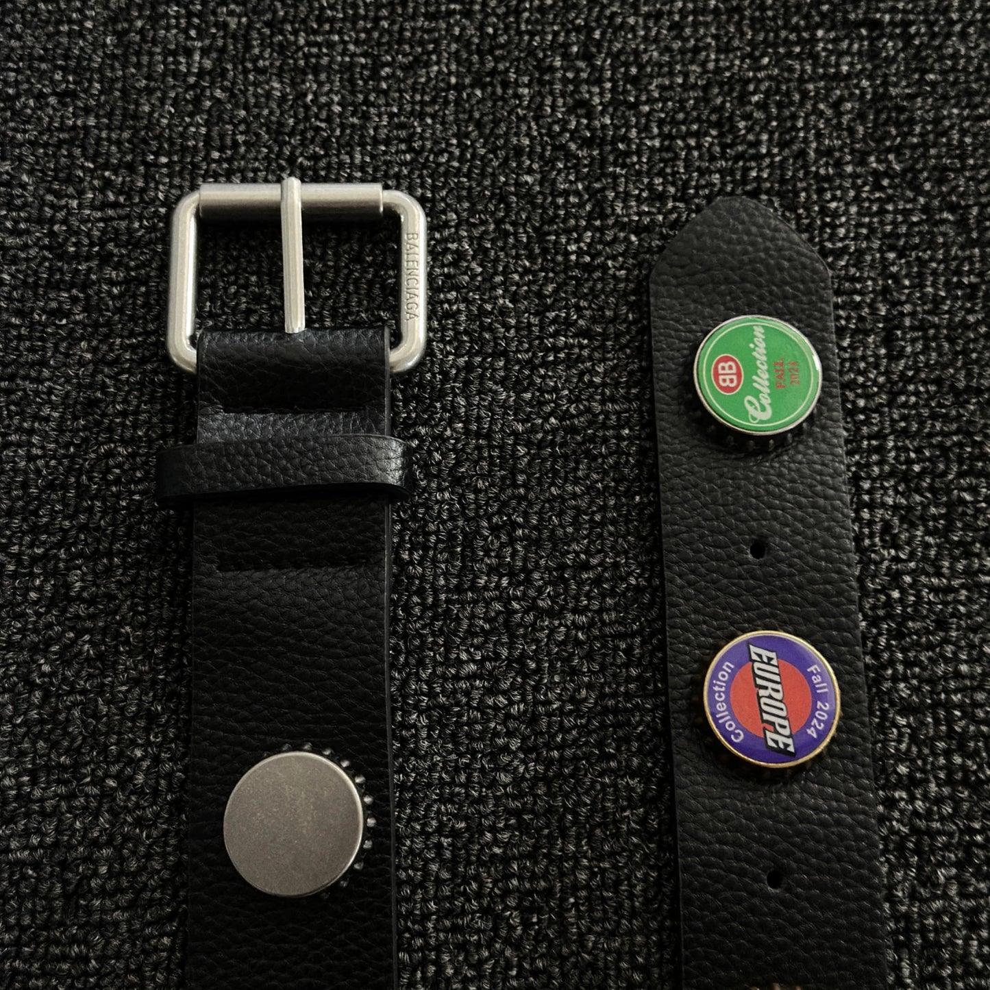 ironworks show beer bottle cap belt design sense unisex belt metal fashion item