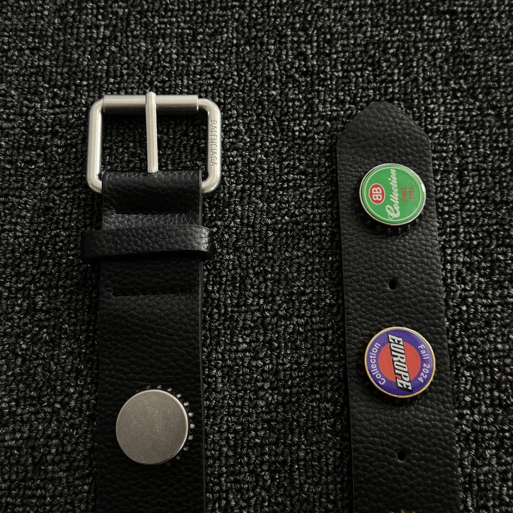 ironworks show beer bottle cap belt design sense unisex belt metal fashion item