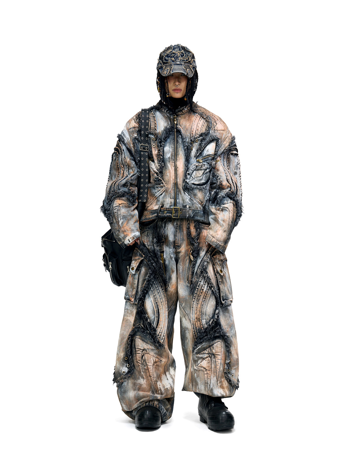 Graffiti Faded Denim Jacket