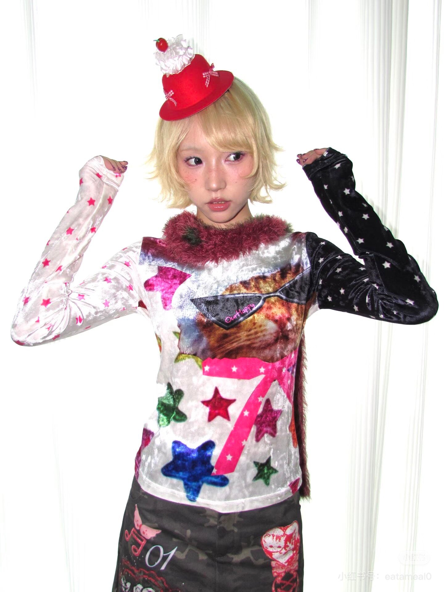 Y2K Thick velvet T-shirt long sleeve