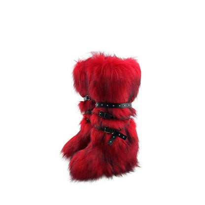 Mid-leg riveted boots fried street  boots