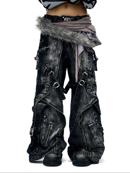 Tactical Work Jeans with adjustable straps