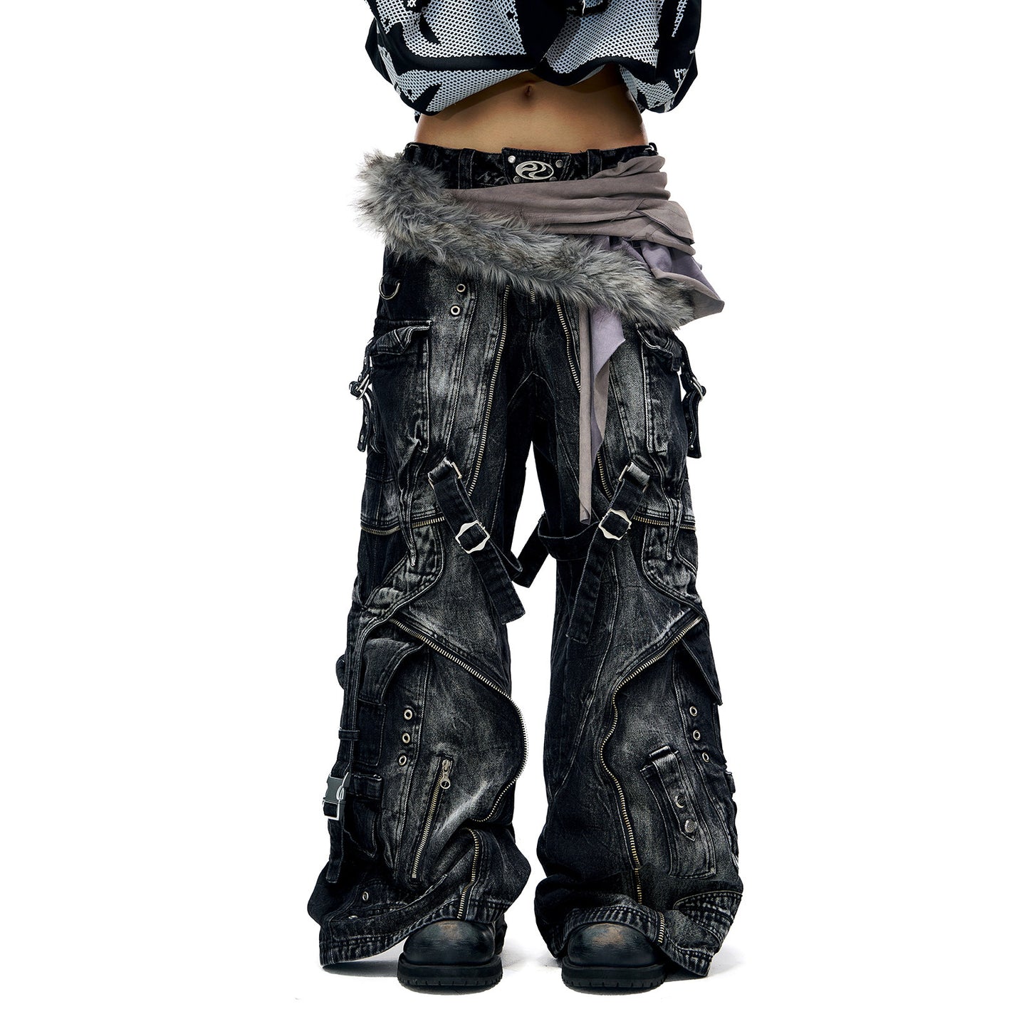 Tactical Work Jeans with adjustable straps