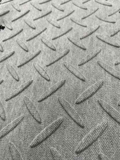 Grey Deconstructed Knee Length Denim Pants