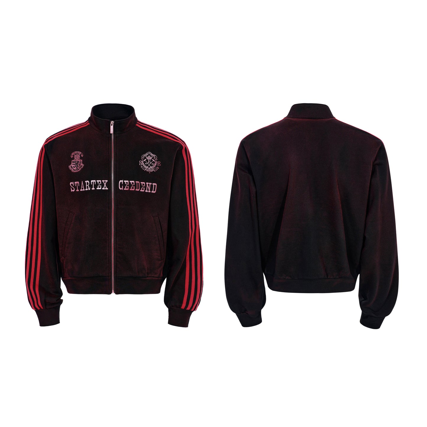 American spray dirty distressed stand-up collar jacket trend