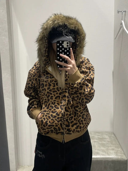 Detachable Collar Zip Loose Jacket