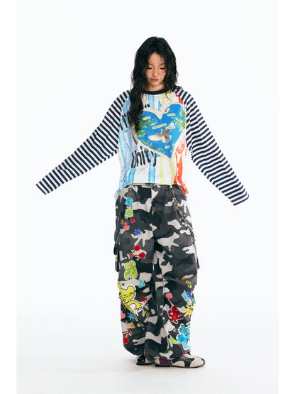 Stripe Long-Sleeve T-Shirt (Multi, Unisex)