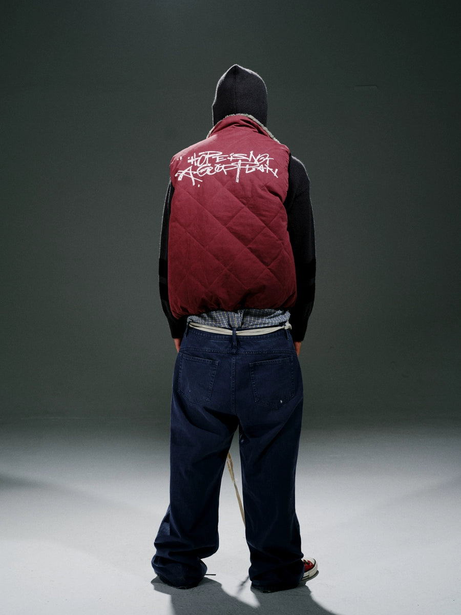 Leopard Print Reversible Cotton Vest Unisex