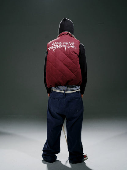 Leopard Print Reversible Cotton Vest Unisex