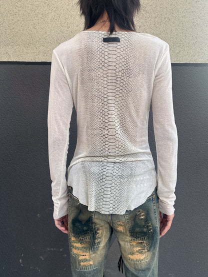 Python Pattern Vintage Long Sleeve Tee