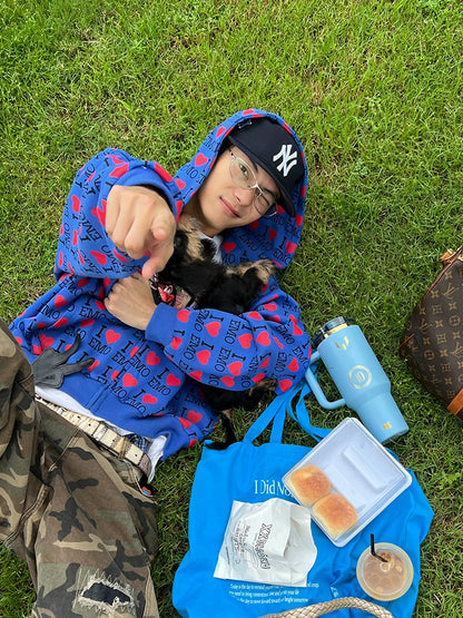 Retro Letter Cardigan Sweatshirt