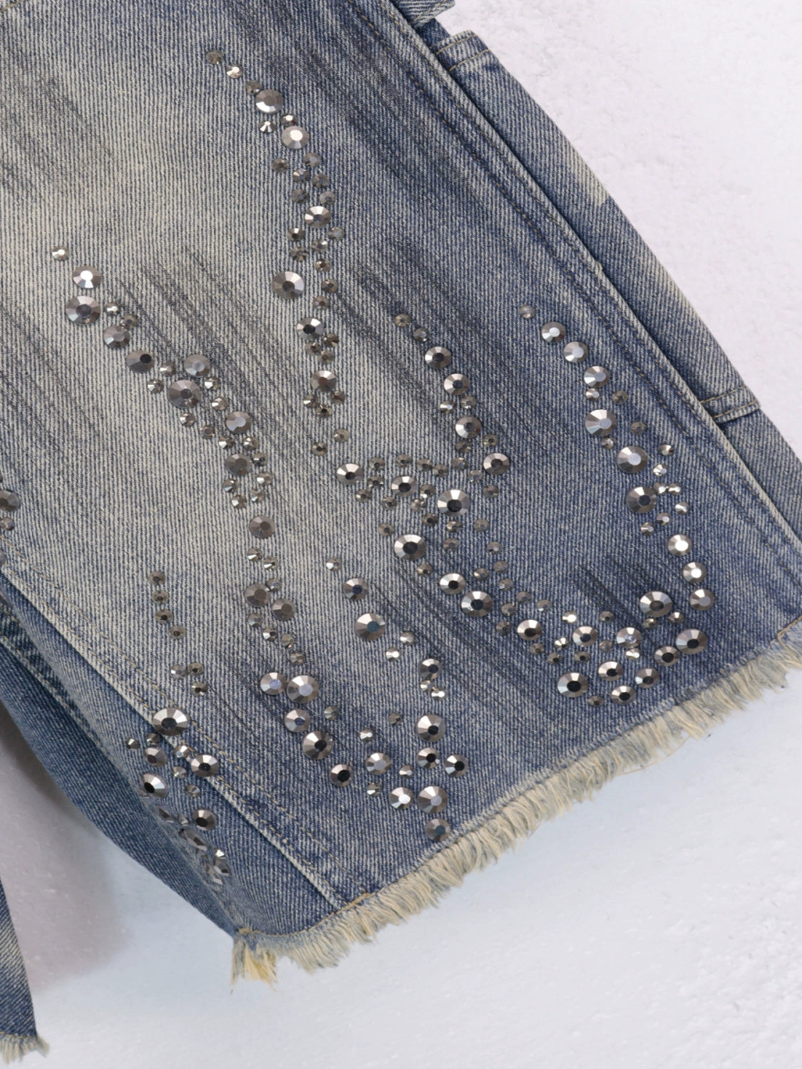 Flame Diamond Denim Shorts