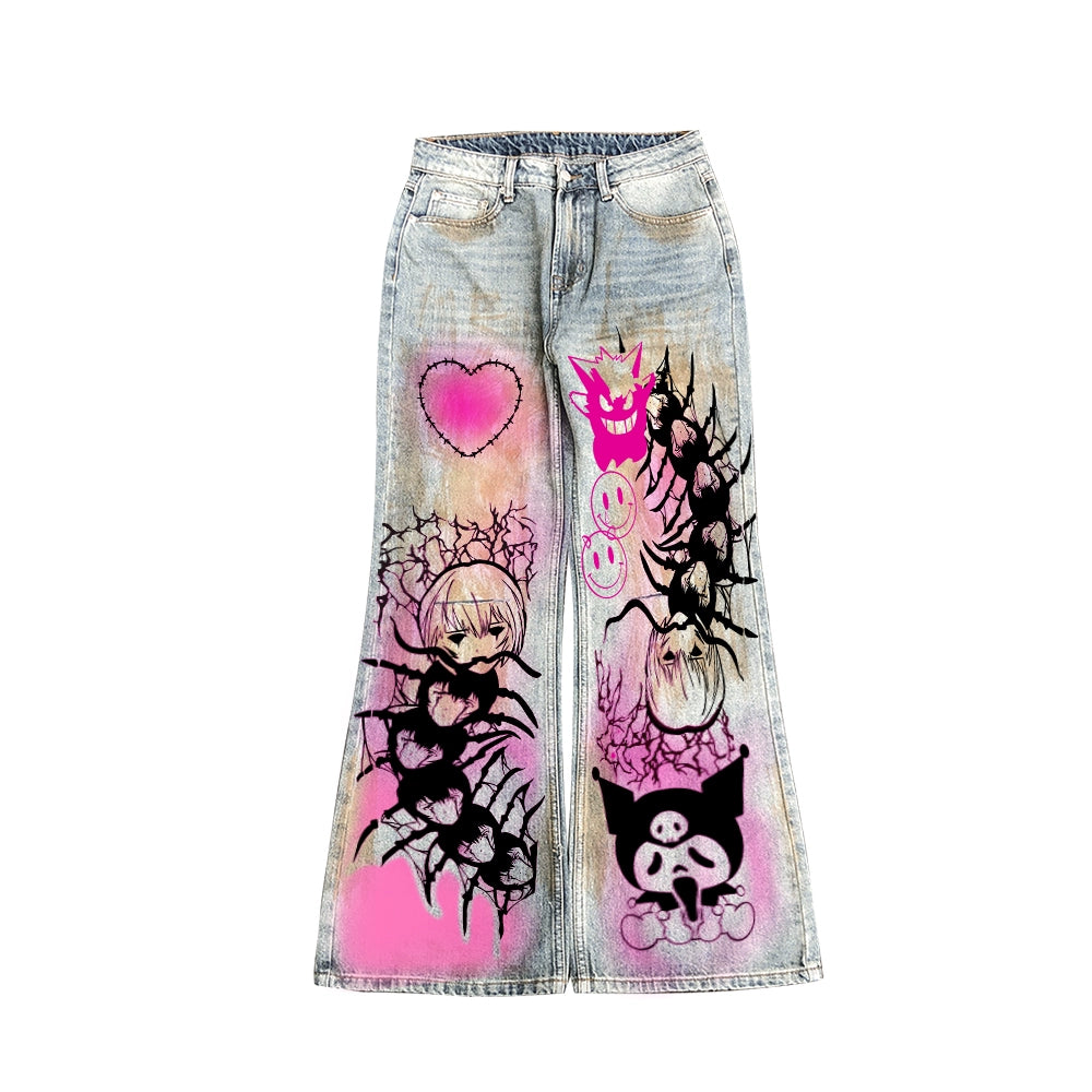 Graffiti Spray Paint Vintage Jeans