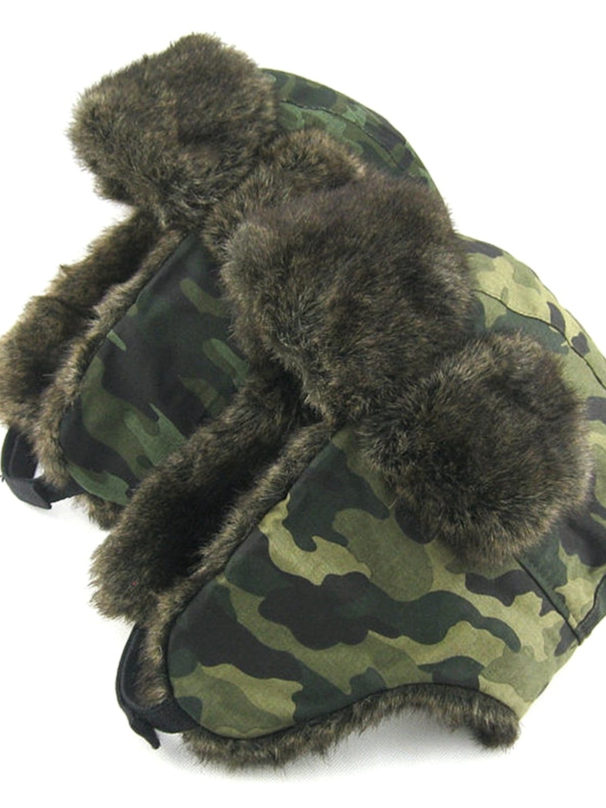 Warm ear protection hatst camouflage couple