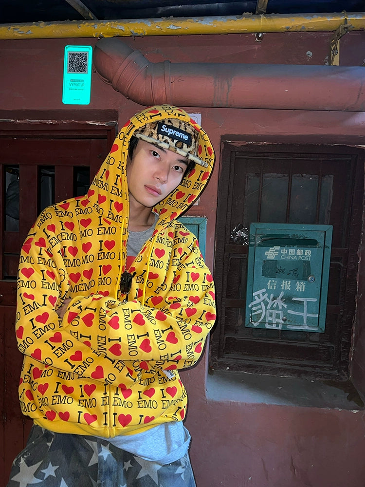 Retro Letter Cardigan Sweatshirt