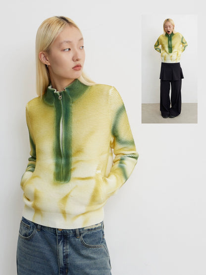 Half-Zip Fade Sweater