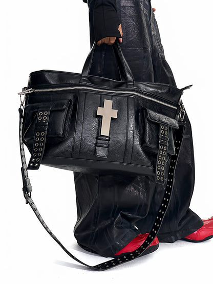 REBEL WAVE25FW"╋" cross burst leather tote bag shoulder bag tote bag crossbody bag