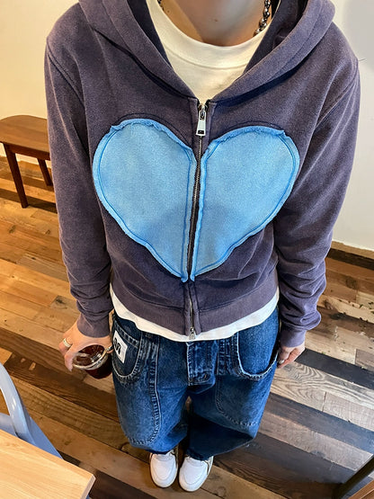 Love Stitch Washed Hoodie