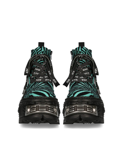 Leopard Contrast Martin Boots