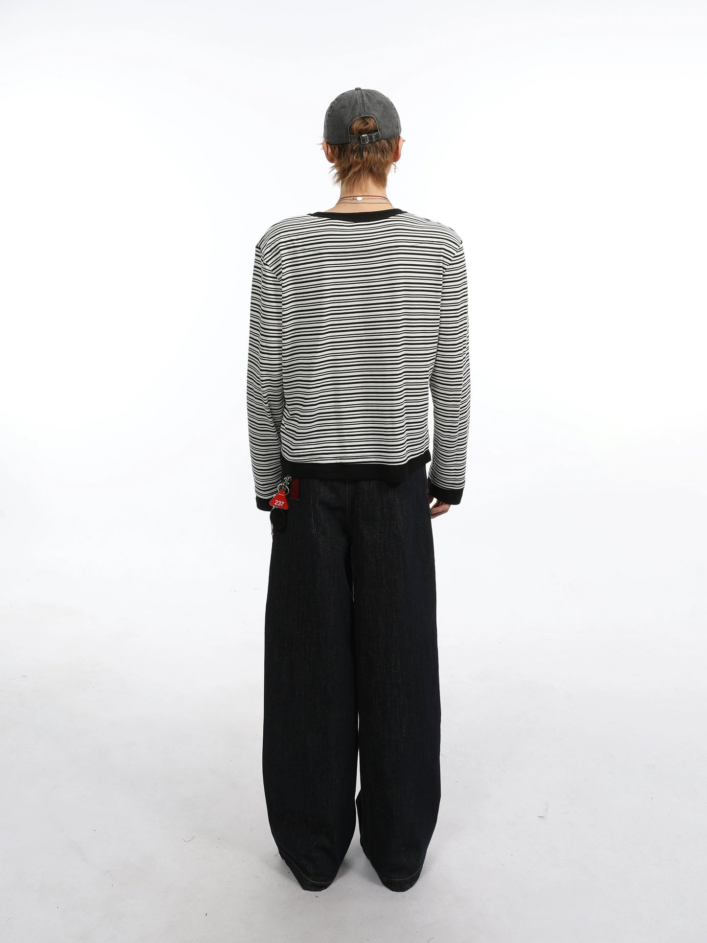 Fake Two-Piece Stripe T-Shirt