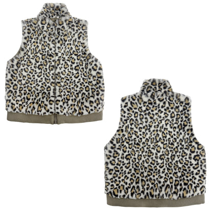 Faux Fur Leopard Print Vest