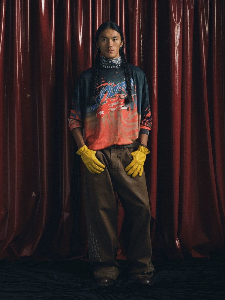 Red Full Print Jersey T-Shirt Unisex