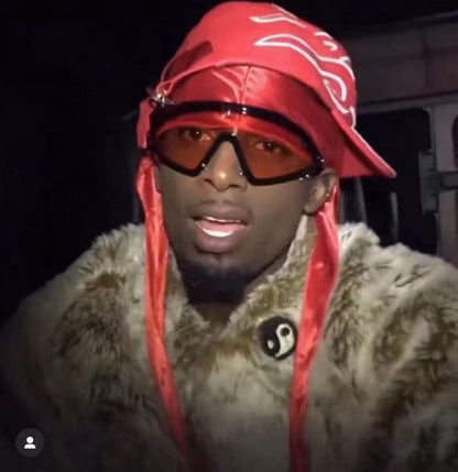 Jacket with a spotted leopard print suede jacket