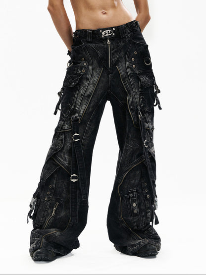 Tactical Work Jeans with adjustable straps