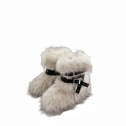 Mid-leg riveted boots fried street  boots