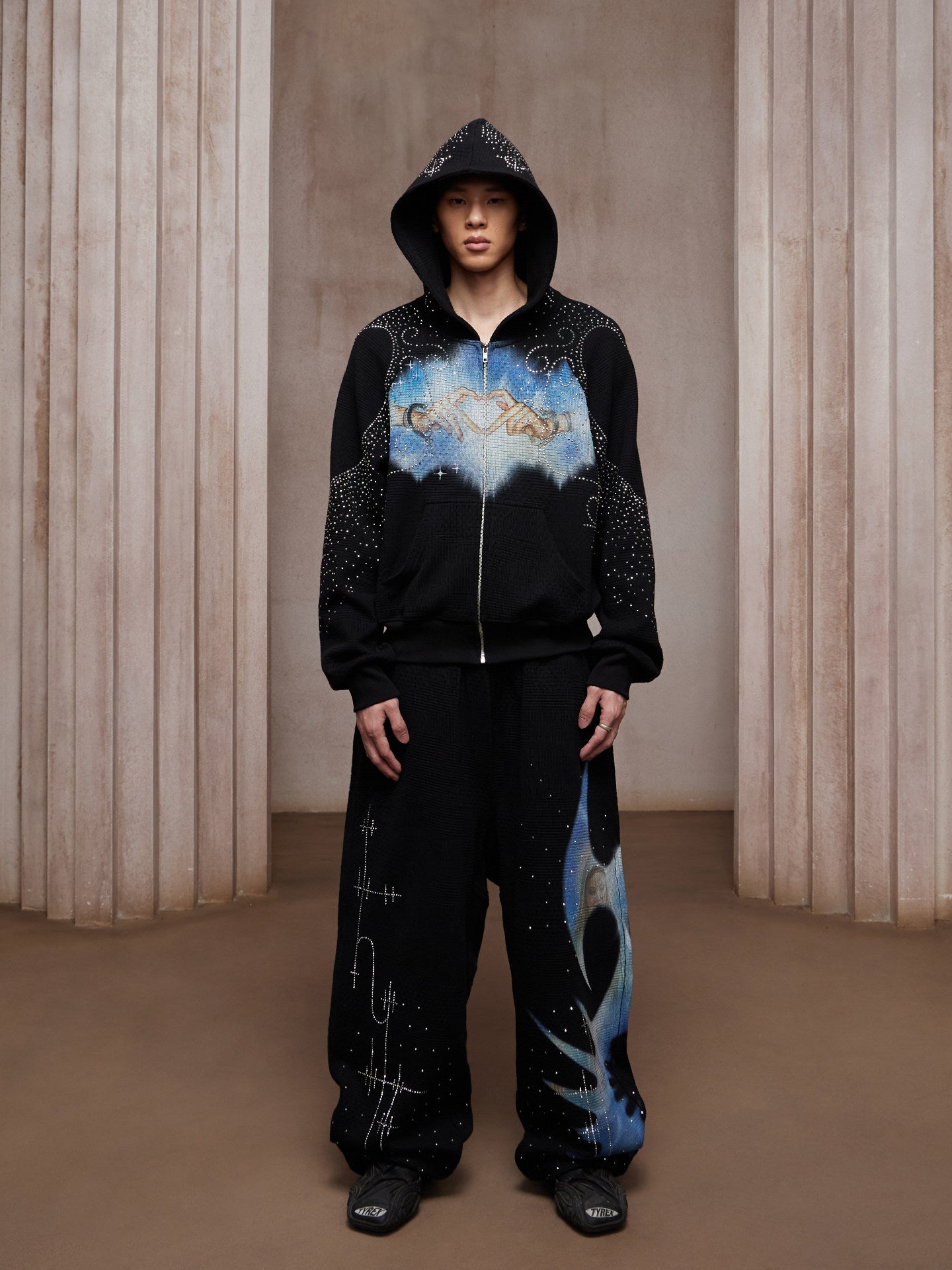 Dream Core Rhinestone Zip Hoodie