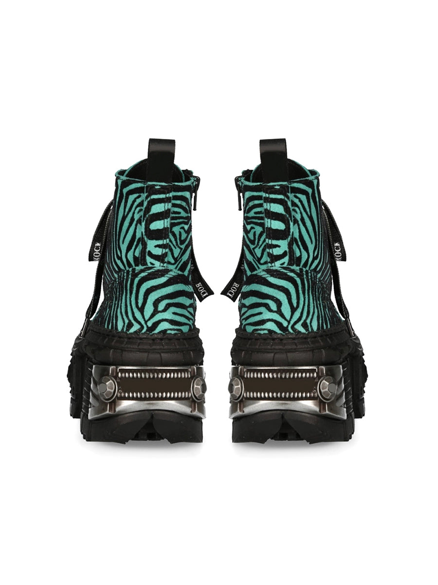 Leopard Contrast Martin Boots