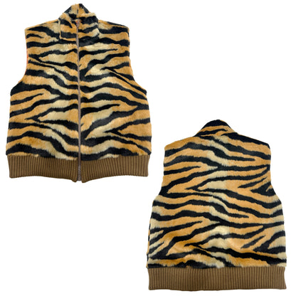 Faux Fur Leopard Print Vest