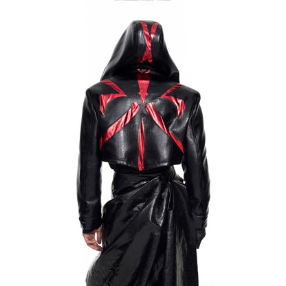 PU Leather Patchwork Jacket