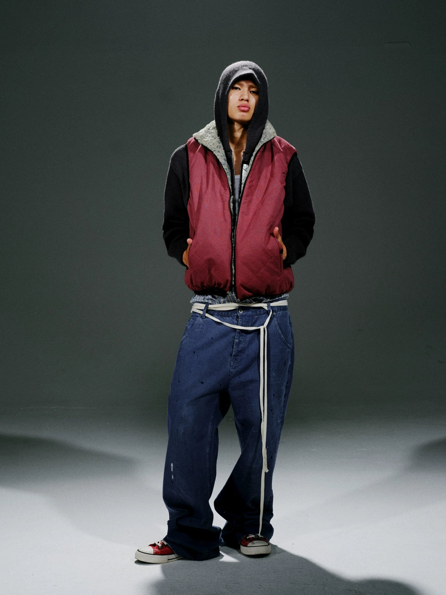 Leopard Print Reversible Cotton Vest Unisex