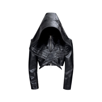 PU Leather Patchwork Jacket
