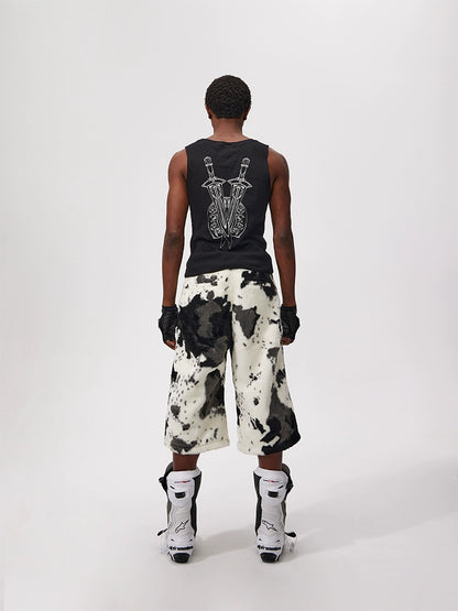 Cow Cropped Fur Shorts