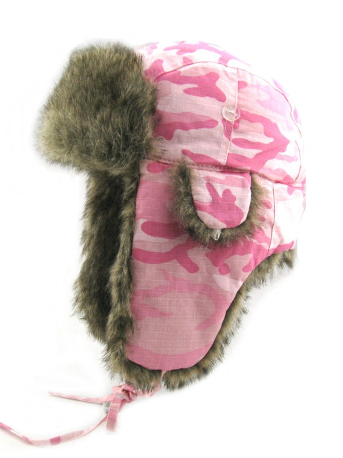 Warm ear protection hatst camouflage couple