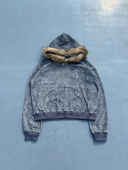 Detachable Collar Zip Loose Jacket