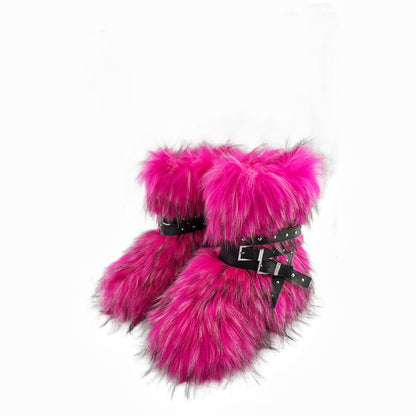 Mid-leg riveted boots fried street  boots