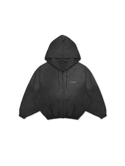Blur Pattern Zip-Up Hoodie