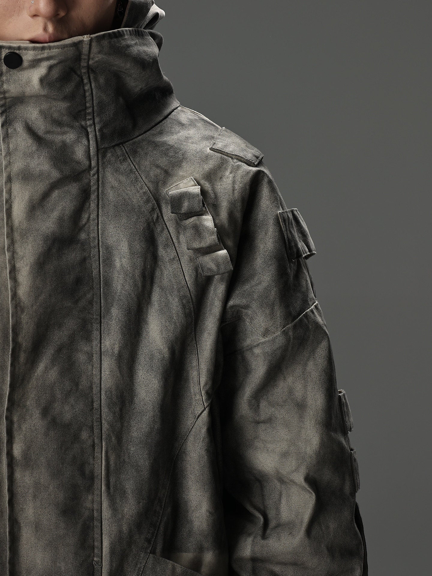 Wasteland Style Vintage Washed Denim Jacket Man