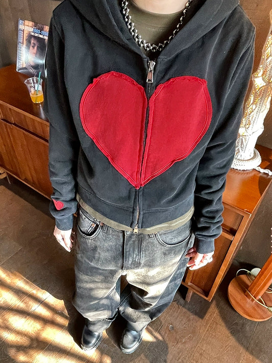 Love Stitch Washed Hoodie