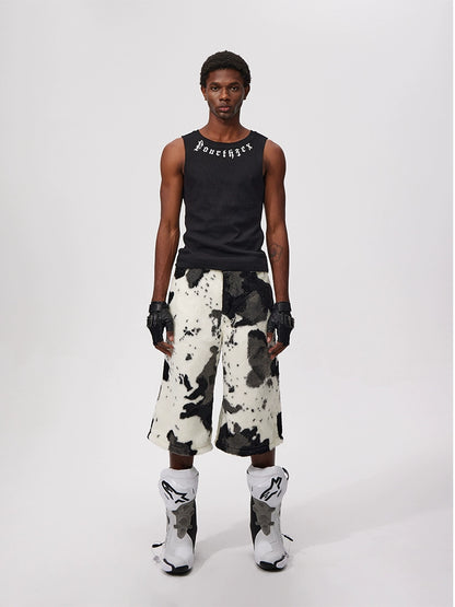 Cow Cropped Fur Shorts