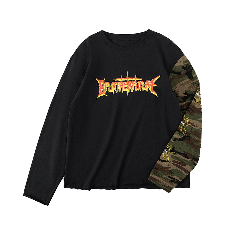 Camouflage Print Long Sleeve T-Shirt Unisex