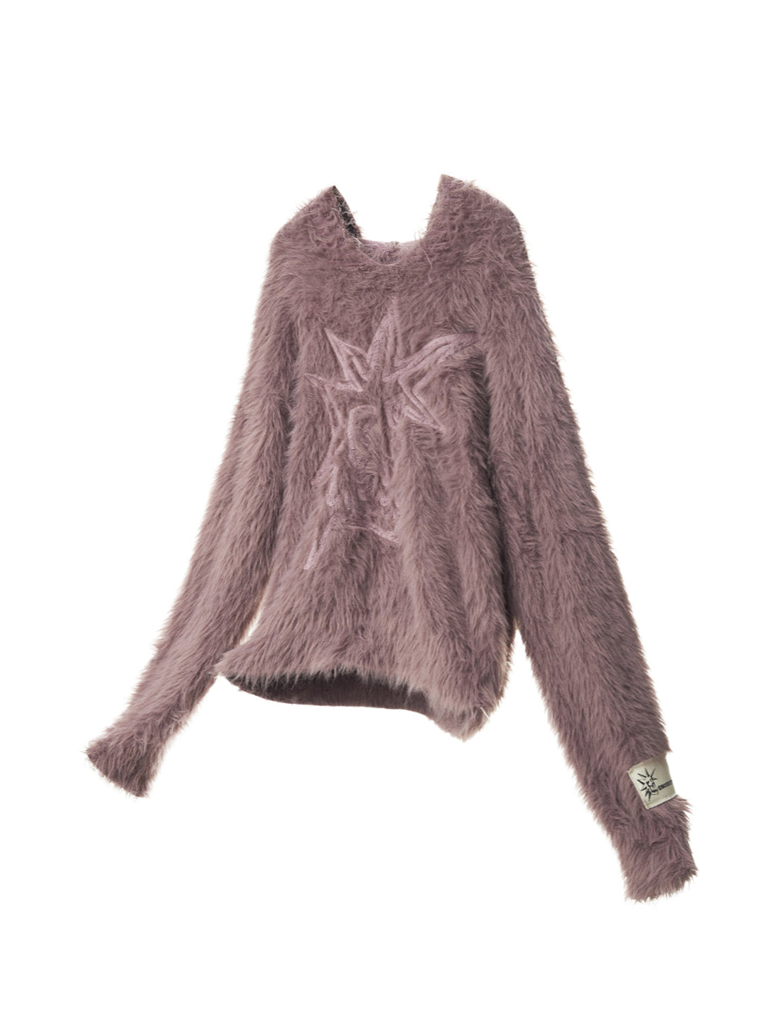 Hooded Faux-Mink Knitted Sweater