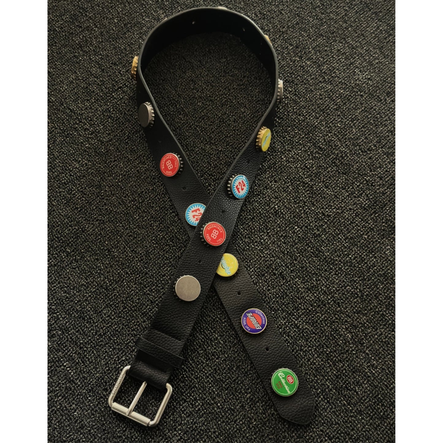 ironworks show beer bottle cap belt design sense unisex belt metal fashion item